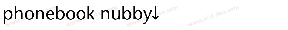 phonebook nubby字体转换